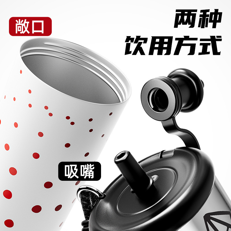 Olayks インスタントストロー断熱カップ女性用新しい高価値ステンレス鋼ライナー大容量学生スクールカップ|undefined
