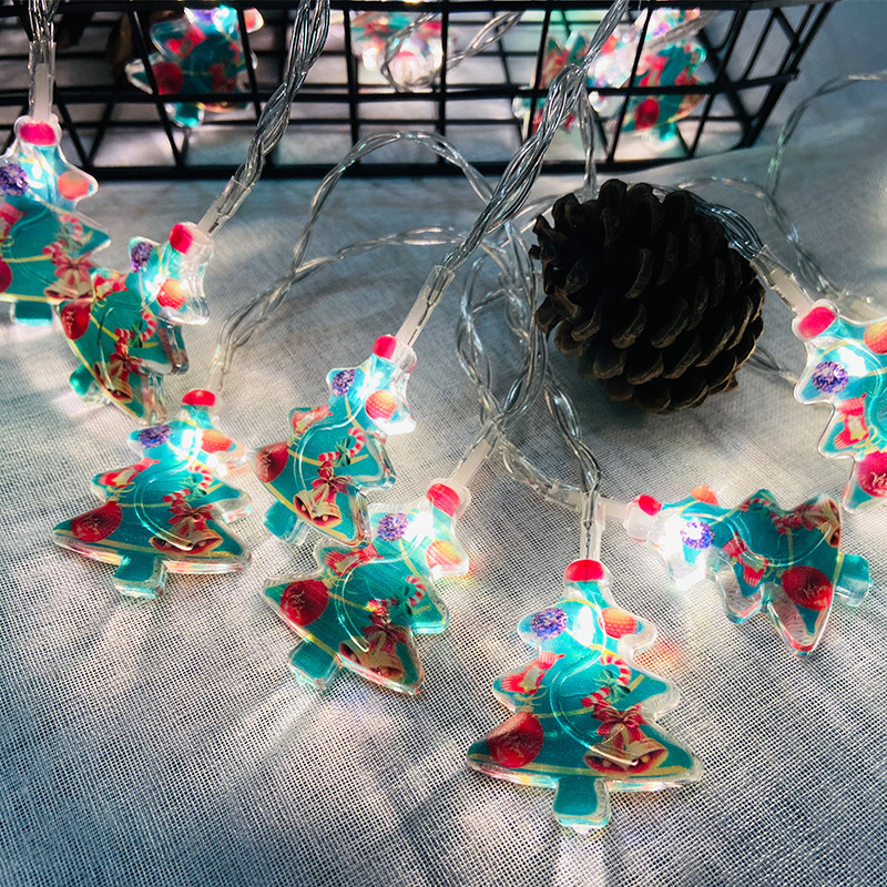 Ledクリスマス装飾灯雪だるま雪花サンタクロース灯串クリスマスツリー装飾用品イルミネーションペンダント卸売り|undefined