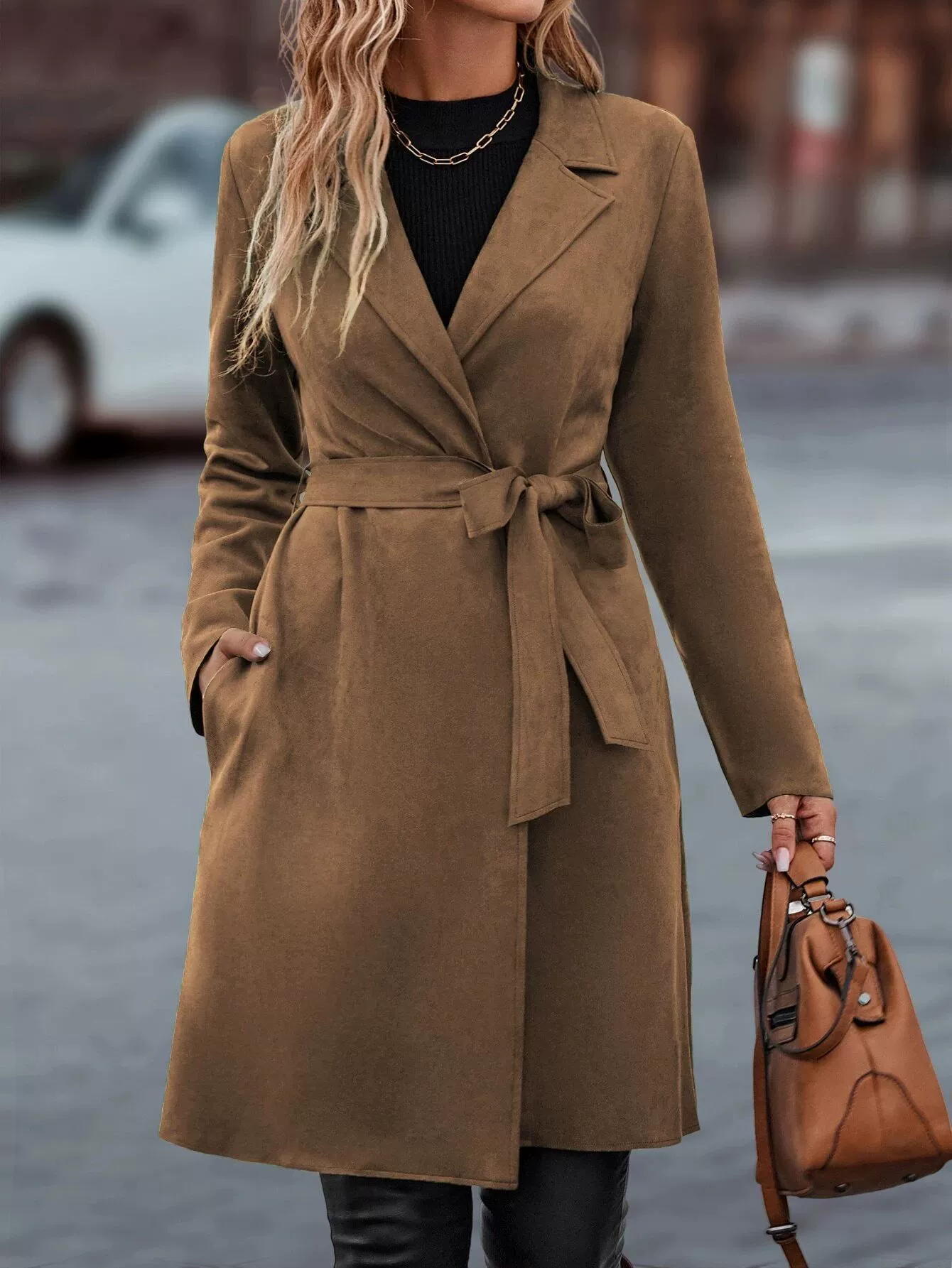 Long-sleeve, woolen coat, jacket, Amazon, European style