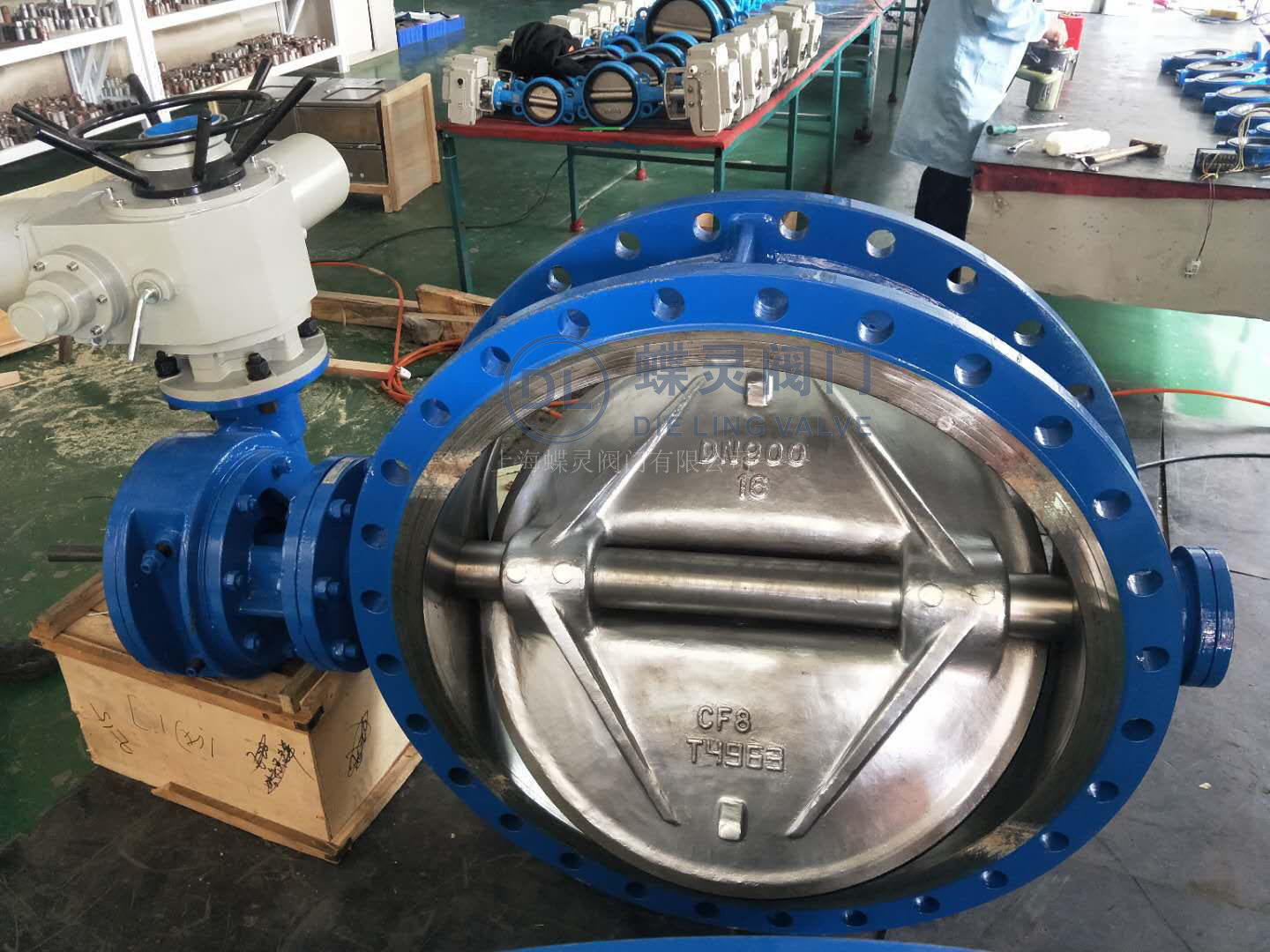 大口径防爆电动蝶阀  煤气防爆电动蝶阀D943H-16C DN1800