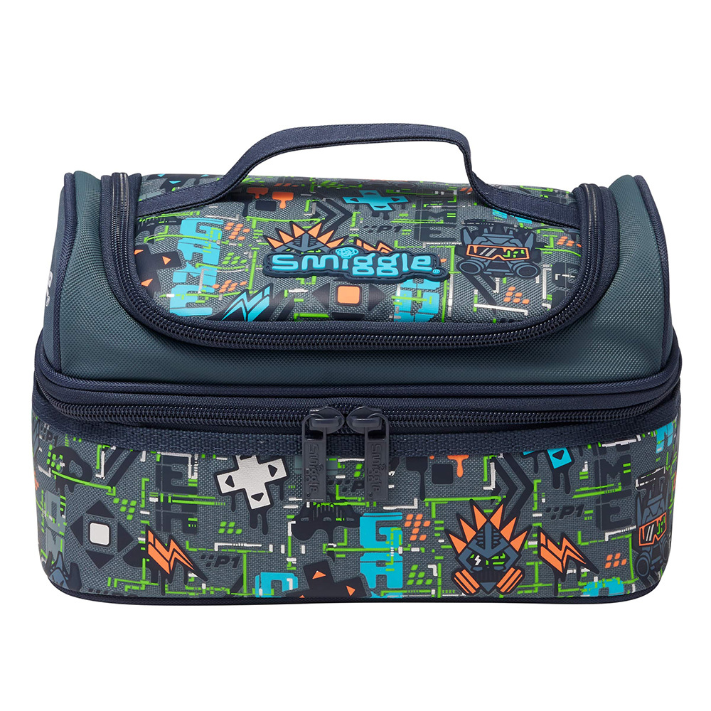 Bolsa térmica de doble capa con máscara mecha gris.