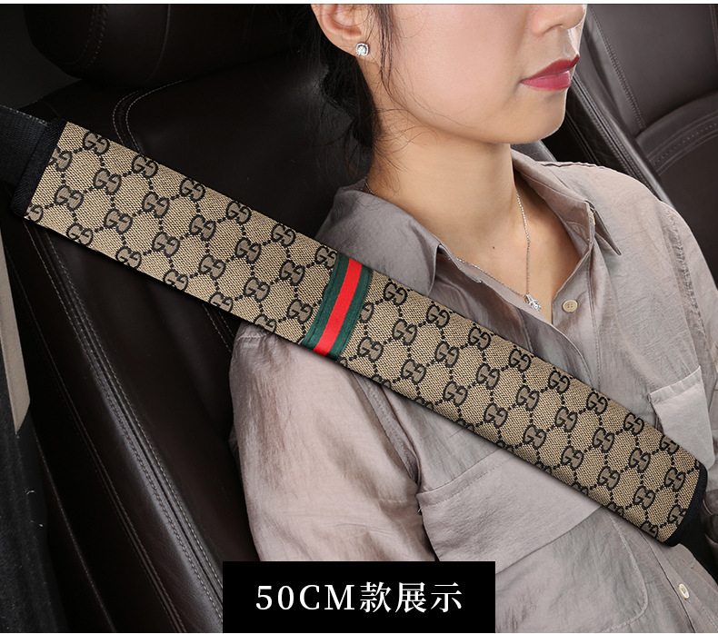 Car seat belt shoulder pad four seasons universal linen extended super long anti-wear clothing large truck safety belt protective cover