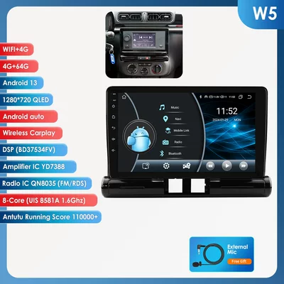 DVD Navigation, Citroen C3 car 17-23 car - 464g-wifi4g-lte-version-8581a-carplay-eight-cores-9inch-suitable-for-17-23-citroen-c3
