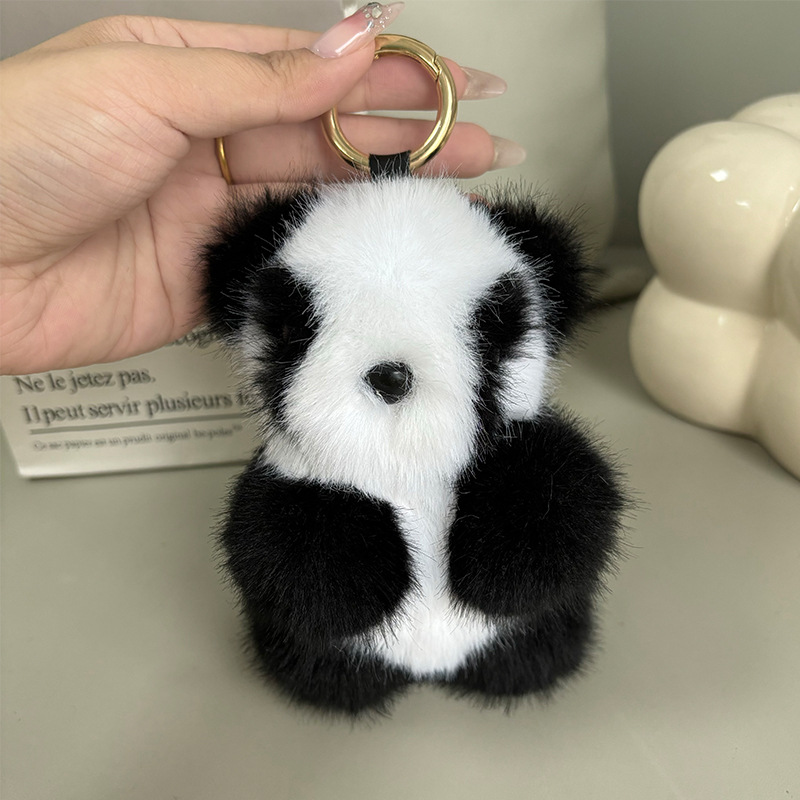 Imitación de pelo de visón panda colgante regalo de cumpleaños agarra muñeca de peluche lindo panda bolsa colgante