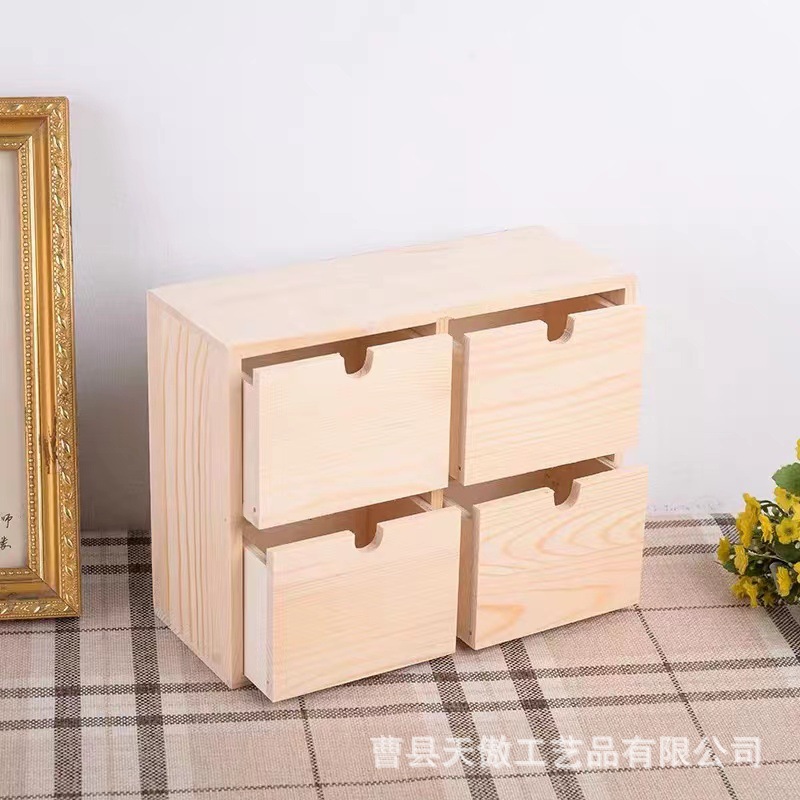 Zakka 나무 컬러 서랍 저장 상자 데스크탑 단단한 나무 저장 상자 홈 나무 잡화 조직 상자