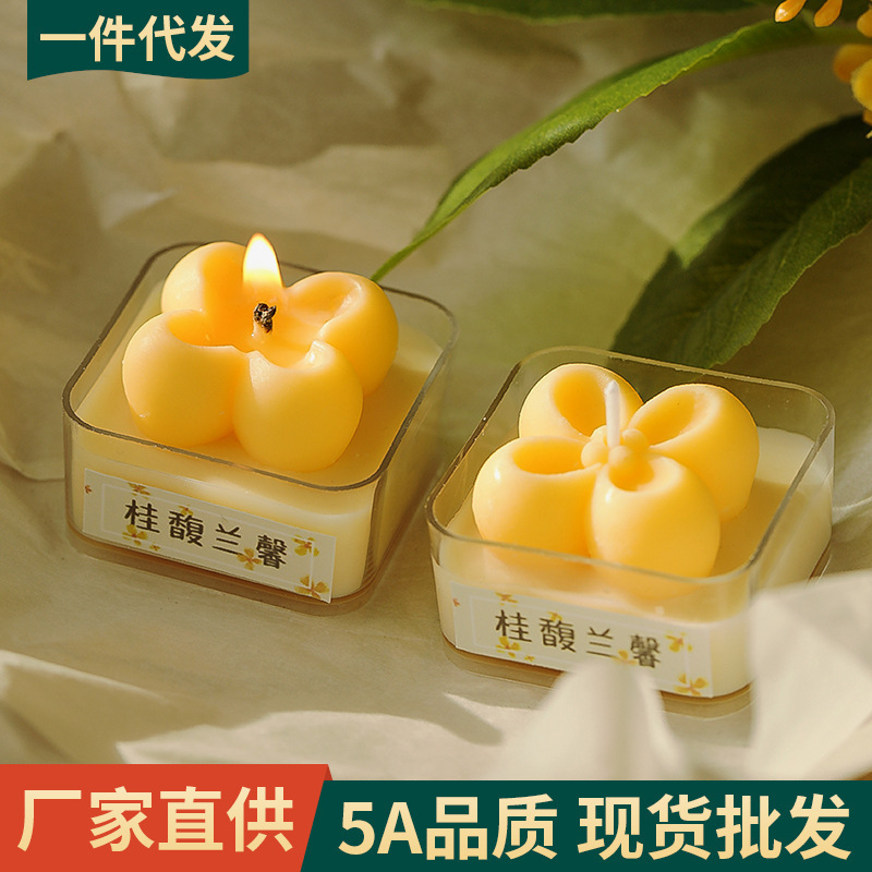 中秋礼品桂花茶蜡定小众伴手礼香氛氛围感摆件创意手工香薰蜡烛|undefined