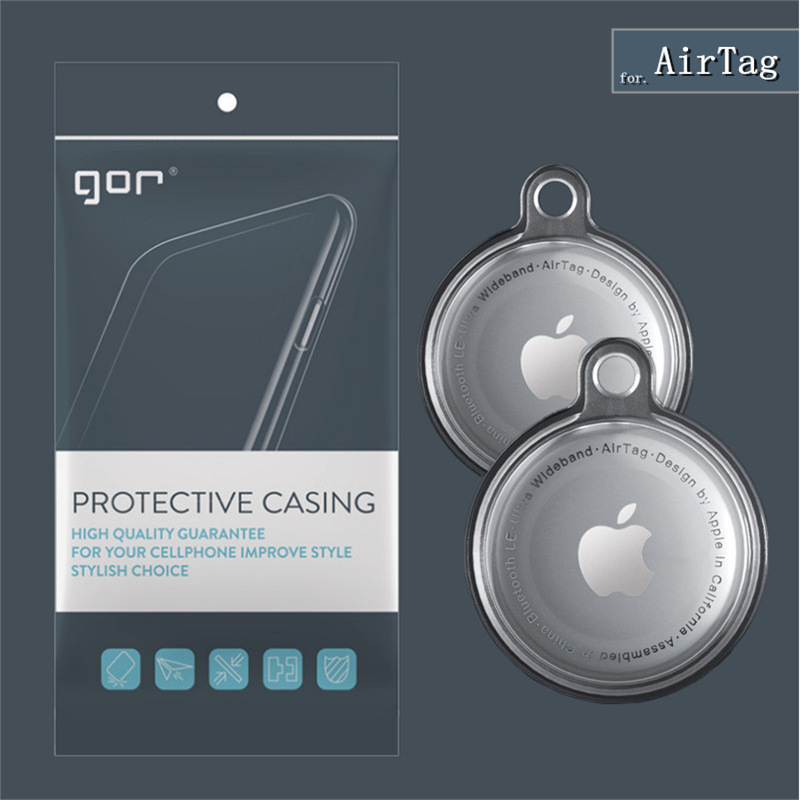 Gor Is Suitable for Apple Airtag Protective Cover Airtag Locator All-Inclusive Transparent Shell Anti-Lost Device Soft Cover