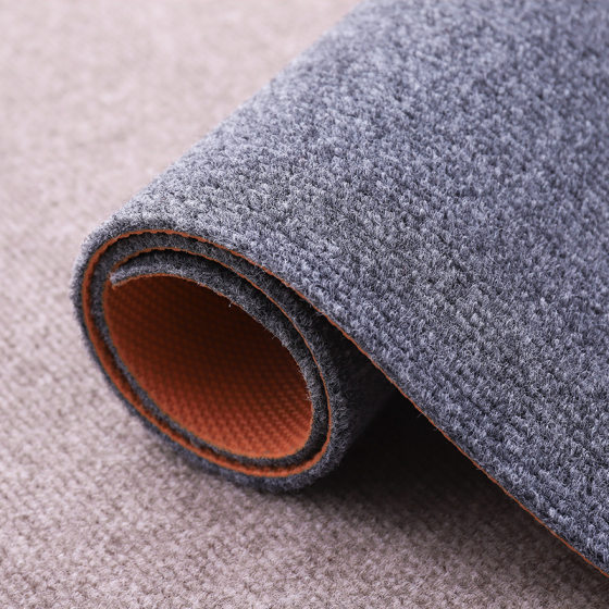 Tpe Single Stripe Gray Carpet Commercial Office Large Area Full Roll Direct Lay Soundproof Floor Mat
