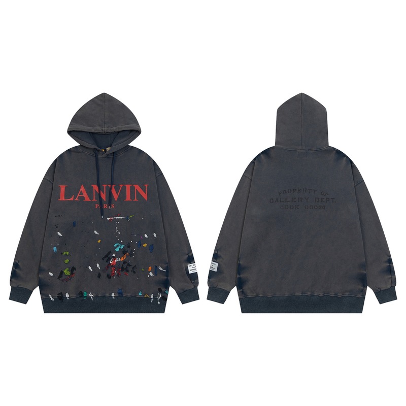 2024 New Autumn and Winter Lanvin Graffiti Color Ink Letter Logo Printed Hooded Sweatshirt for Men and Women Wholesale 2024 New Autumn and Winter Lanvin Graffiti Color Ink Letter Logo Printed Hooded Sweatshirt for Men and Women Wholesale