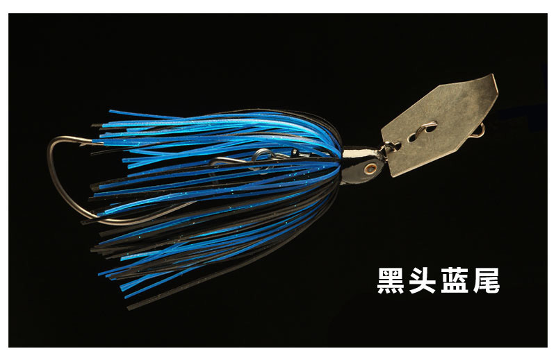 Cabeza negra y cola azul