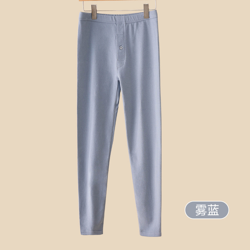 男士舒绒加厚纯棉秋裤男内穿高腰弹力修身打底线裤单件全棉保暖裤|undefined