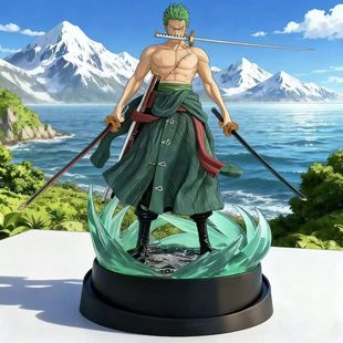 One Piece Гурван илдний хэв маяг [Хос толгойтой баримал] Ророноа Сүн Нийгэмлэг Сауроны дүрсийн загвар хөшөөний чимэглэл угсарсан