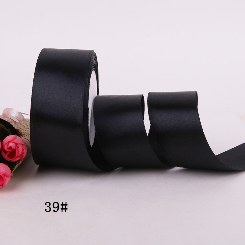 4cm cintas flores ramo de flores rosas correa de decoración mano DIY cuerda trenzada cinta de regalo cinta cinta cinta de seda de color sólido