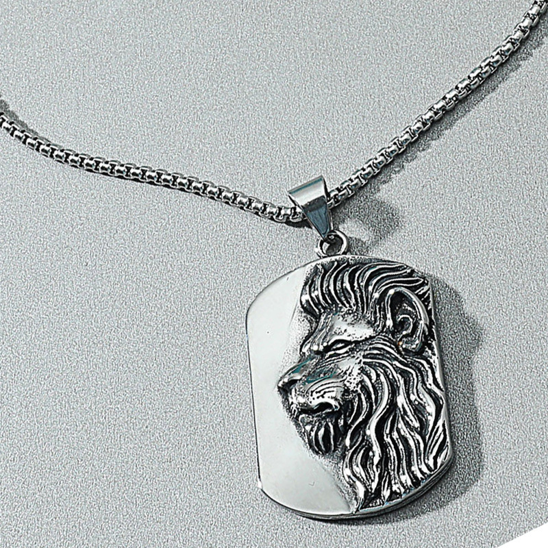 Collier En Alliage De Tête De Lion De Mode En Gros display picture 3