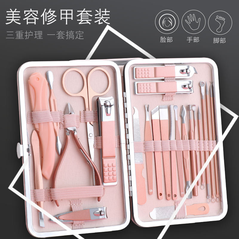 En stock oro rosa cortaúñas 8-23 set cortaúñas manicura uñas herramientas Herramientas de manicura