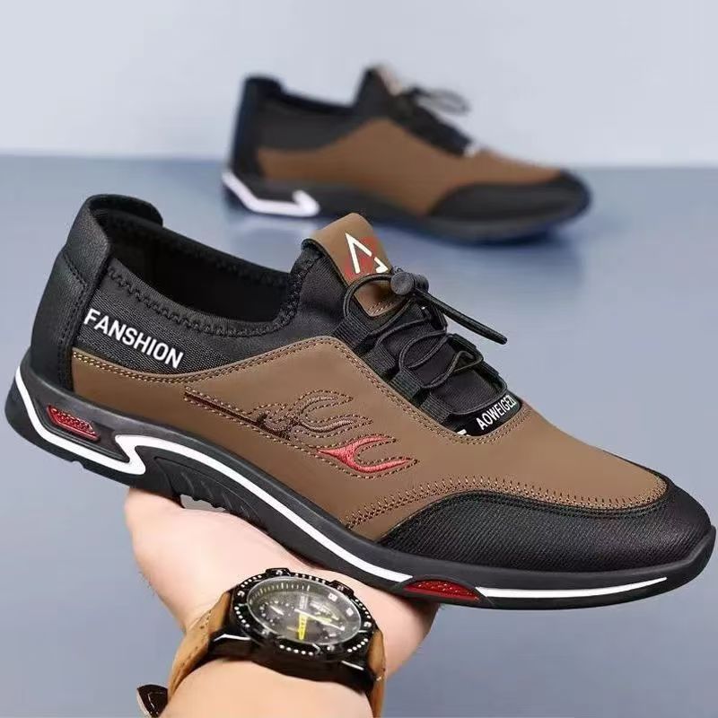 Nuevos zapatos de moda de negocios para hombres con suela suave zapatos transpirables para caminar al aire libre zapatos deportivos coreanos explosivos al por mayor transfronterizos