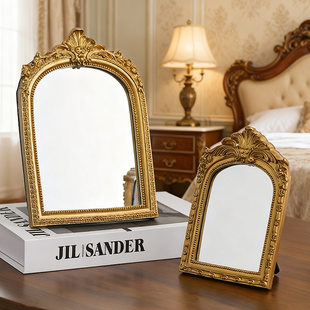 Classic mirror for bedroom, table photo frame, high-quality style