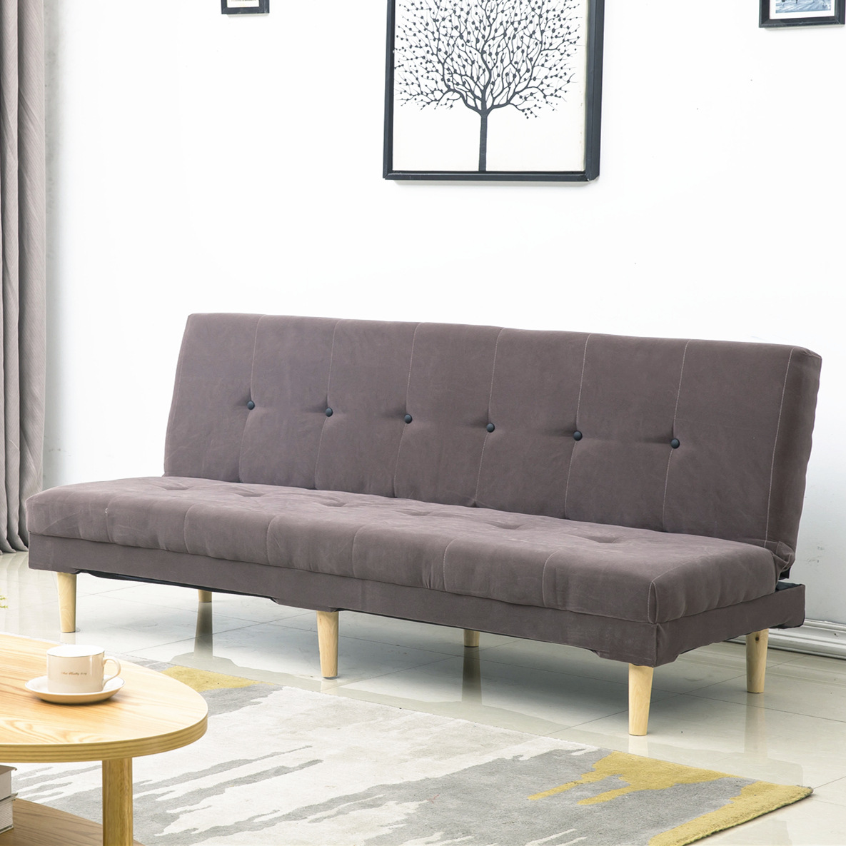 Fábrica directa sofá pequeño tipo simple cama plegable alquiler de alquiler económico esquina sala de estar dormitorio tienda al mediodía