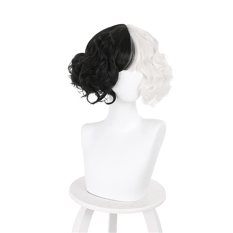 160g Weight Costume Props Event & Party Supplies Wigs Hairdressing Supplies Women's Exaggerated Masquerade High Temperature Wire Side Fringe Short Curly Hair Wigs