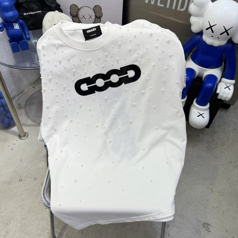 越境トレンドブランド 高品質GOOD ホリデー カラフルキャンディー ジェムストーン ライトラグジュアリー ファッション 高級感Tシャツ 男女兼用|undefined