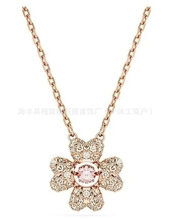 新款灵动四叶草粉钻【玫瑰金色】