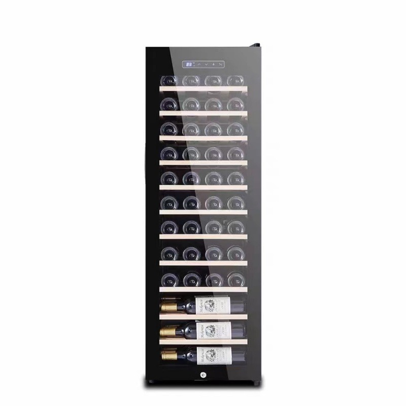 Gabinete de vino de temperatura constante al por mayor, compresor refrigerado por aire, pequeño gabinete de vino con puerta de vidrio de una sola puerta, gabinete de temperatura constante, refrigerador de vino