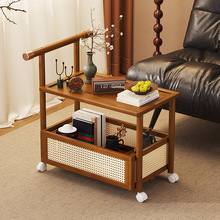 移动小餐车家用客厅沙发边几带轮可移动置物架零食收纳小推车书籍