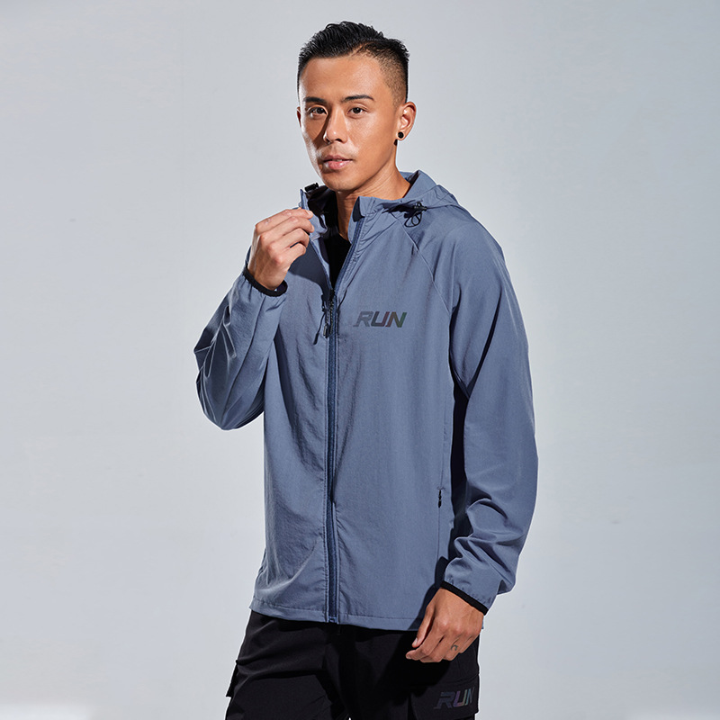 Chaqueta deportiva de otoño chaqueta al aire libre de los hombres de una sola capa a prueba de viento impermeable deportes ropa de Montañismo soporte de impresión LOGO