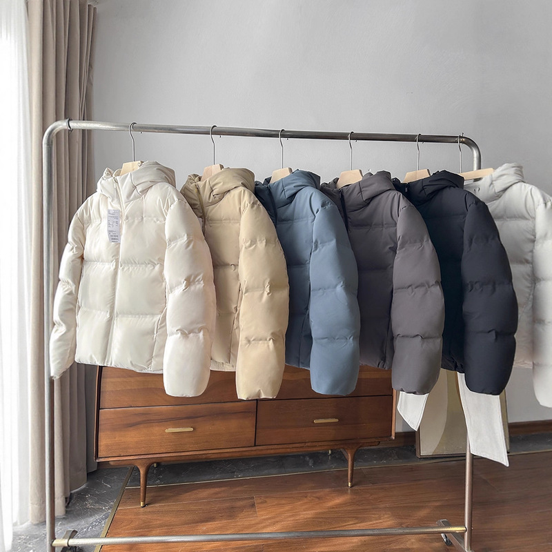 Keep It for Yourself! 699+! Women's Windproof and Warm Stand-Up Collar Hooded Casual Seamless Short down Jacket Autumn and Winter New