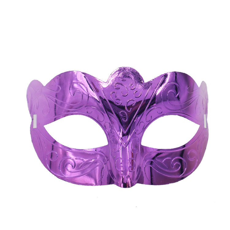 Nuevo carnaval transfronterizo máscara de galvanoplastia de alta gama mascarada accesorios de fiesta máscara retro máscara reflectante