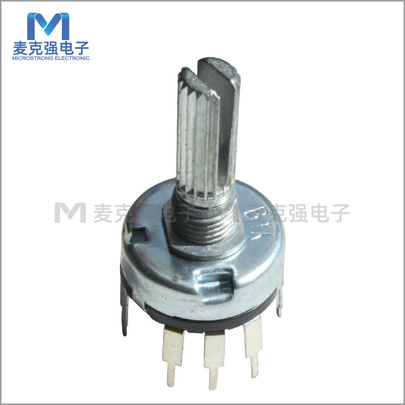 17mm旋转式带开关电位器RV17-K4 1K B1K柄高（含螺纹）20mm单联