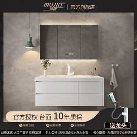 可丽耐一体盆台面人造石浴室柜组合洗漱台洗手洗脸盆卫生间台下盆