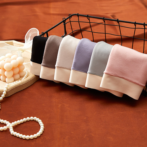 Modal underwear women's seamless mid-high waist women's underwear antibacterial and comfortable large size girls' hip-free briefs