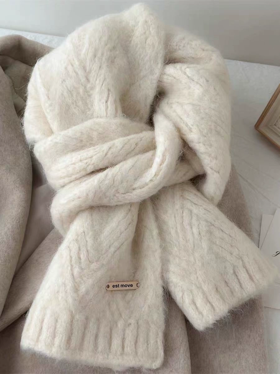 knitted fleece scarf