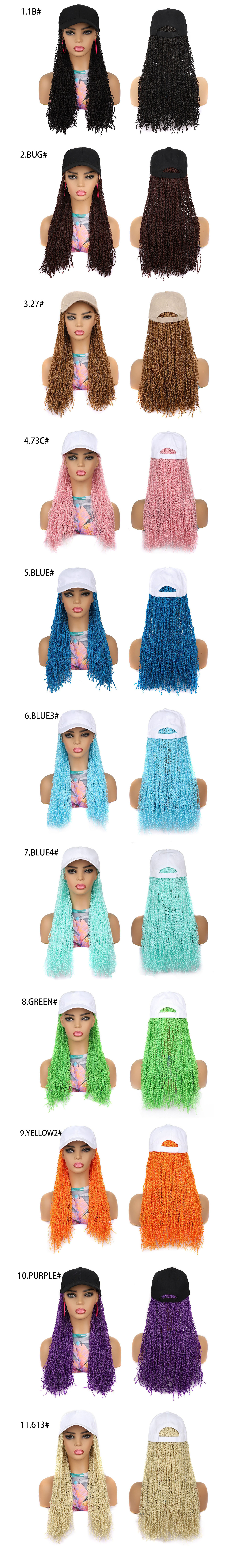 Parrucca sintetica Cappello sporco parrucca reggae colorata con treccia_voghion.com