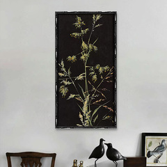 《萬物生》法式復古黑白色調掛畫新中式中古風客廳餐廳玄關裝飾畫