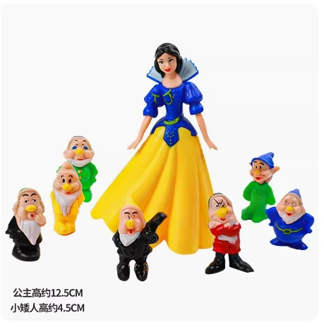 Детские cartoon принцессы фигурки и набор украшений, assorted пластиковые персонажи, одиночные штуки и тематические наборы