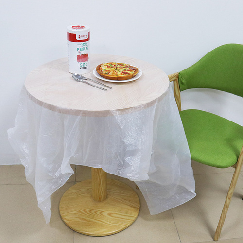 Disposable tablecloth waterproof and oil-proof round table square table hotel household thickened hotel plastic tablecloth for wedding banquets