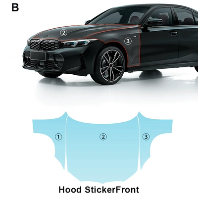 Automotive Film 3 Series G20 invisible - tpu75mil-bmw-3-series-g20-cap-front-leaf-plate-tpu-protective-film