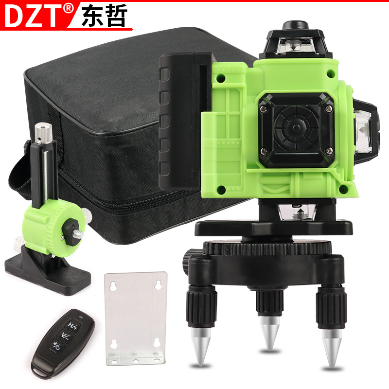 跨境专供便携迷你3D/4D12线16线激光绿光自动打线贴地贴墙水平仪