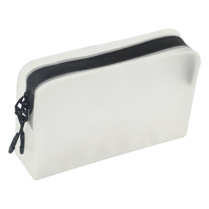 Soft Film Bag Frosted Transparent Tpu Double Zipper Bag Promotional Toiletry Storage Bag Travel Portable Large Capacity Cosmetic Bag