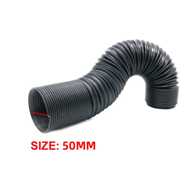 Car intake air duct modification with bendable corrugated telescopic hose suitable for 76MM inner diameter