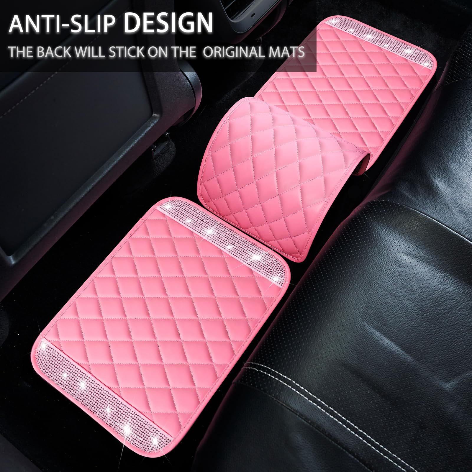 Cross-Border Foreign Trade Car-Mounted Diamond-Encrusted Anti-Slip Car Floor Mats, Universal Carpet Floor Mats, Easy to Clean, All-Season Floor Mats