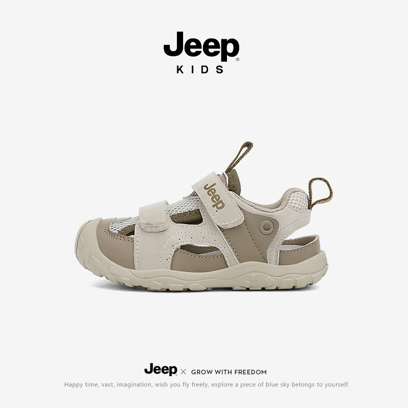 Jeep Kidsren's Toe-Toe Sandals Summer Outdoor Non-Slip Sports Sandals 2025 New Baby Kidsren's River Tracing Shoes