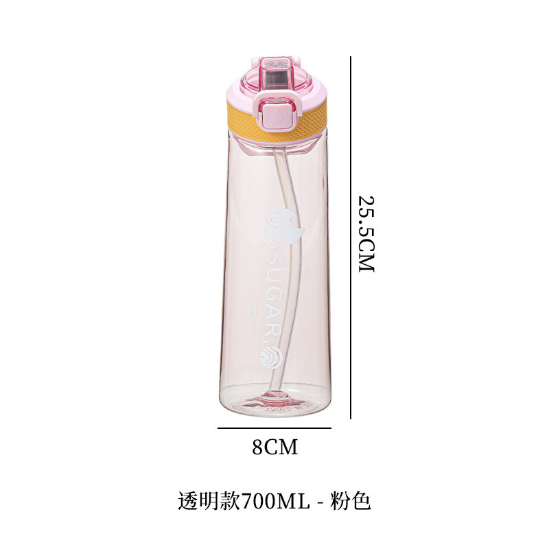 新款玩味环tritan香味杯0糖0卡萃香氛吸管双色渐变塑料水杯神器|undefined