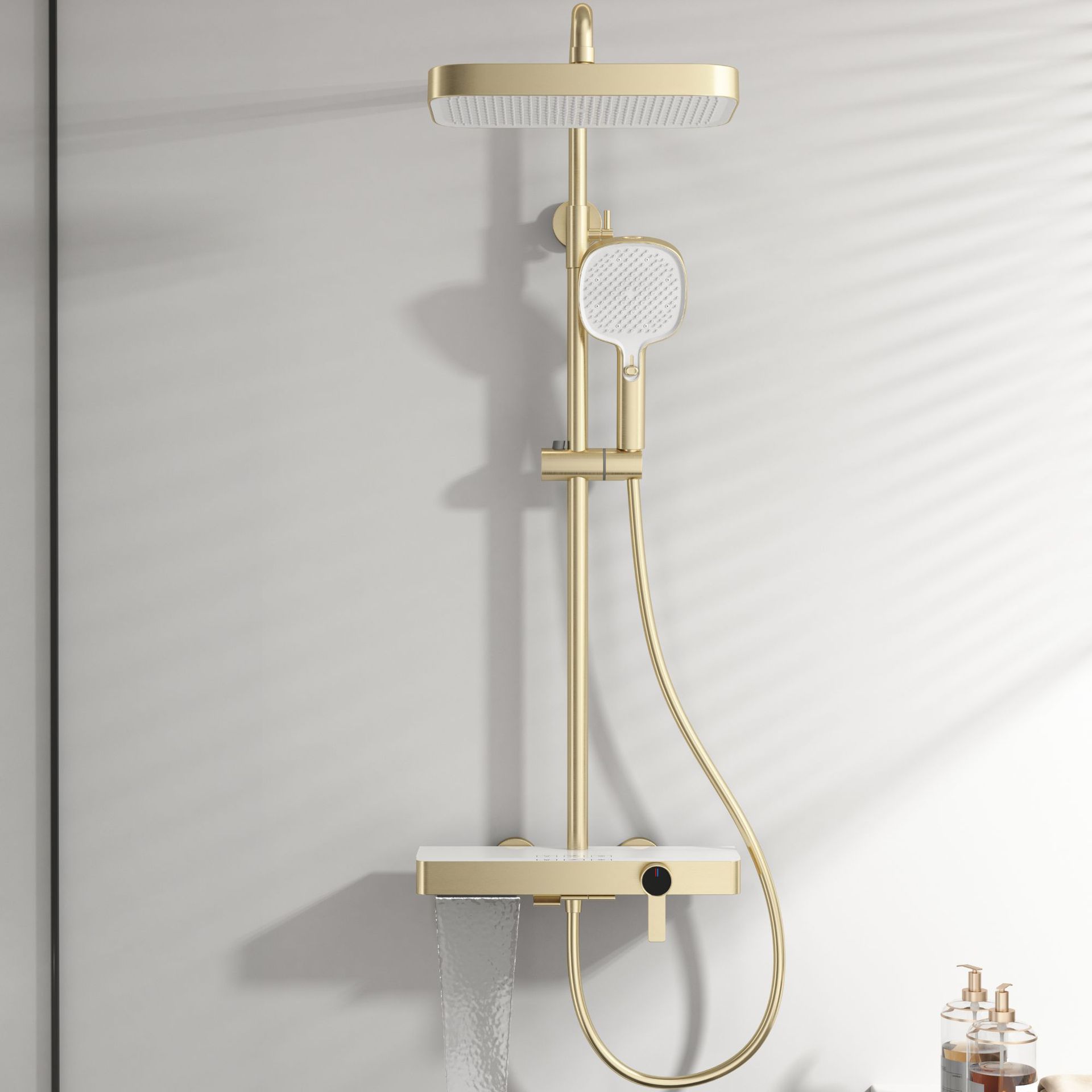 A02 Botón dorado cepillado de tres velocidades