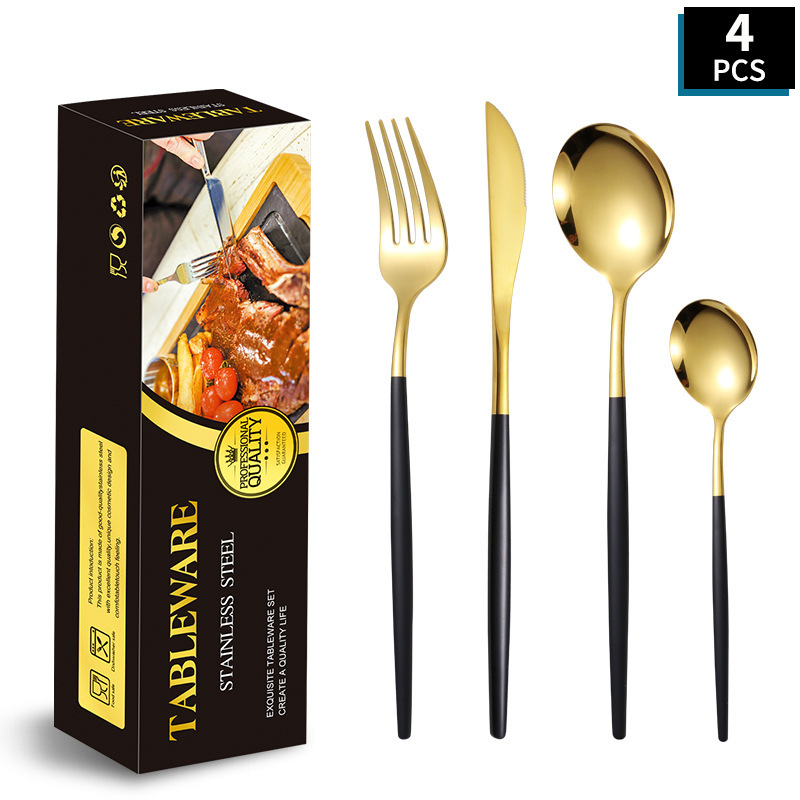 ポルトガルステンレスナイフフォークスプーンセットヨーロッパ式高颜値食器ホテル洋食ステーキナイフフォーククロスボーダースプーンフォーク|undefined