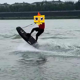 All the days when you can surf are good days. Power surfboard. Water electric surfboard.