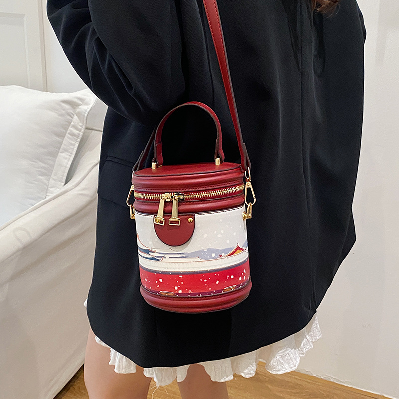 Bolsa transversal com estampa de grafite para mulheres, novo estilo coreano, moderna e elegante, com um toque sofisticado._voghion.com