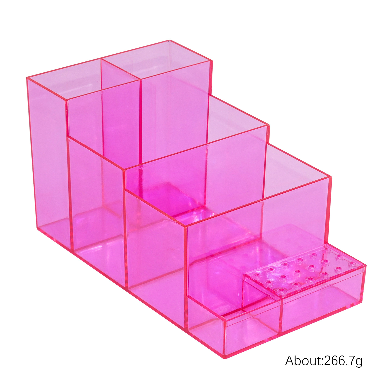 Manicura nueva lijadora de uñas portátil rejilla de colocación cabezal de lijado caja de acabado herramientas de maquillaje caja de almacenamiento multiusos